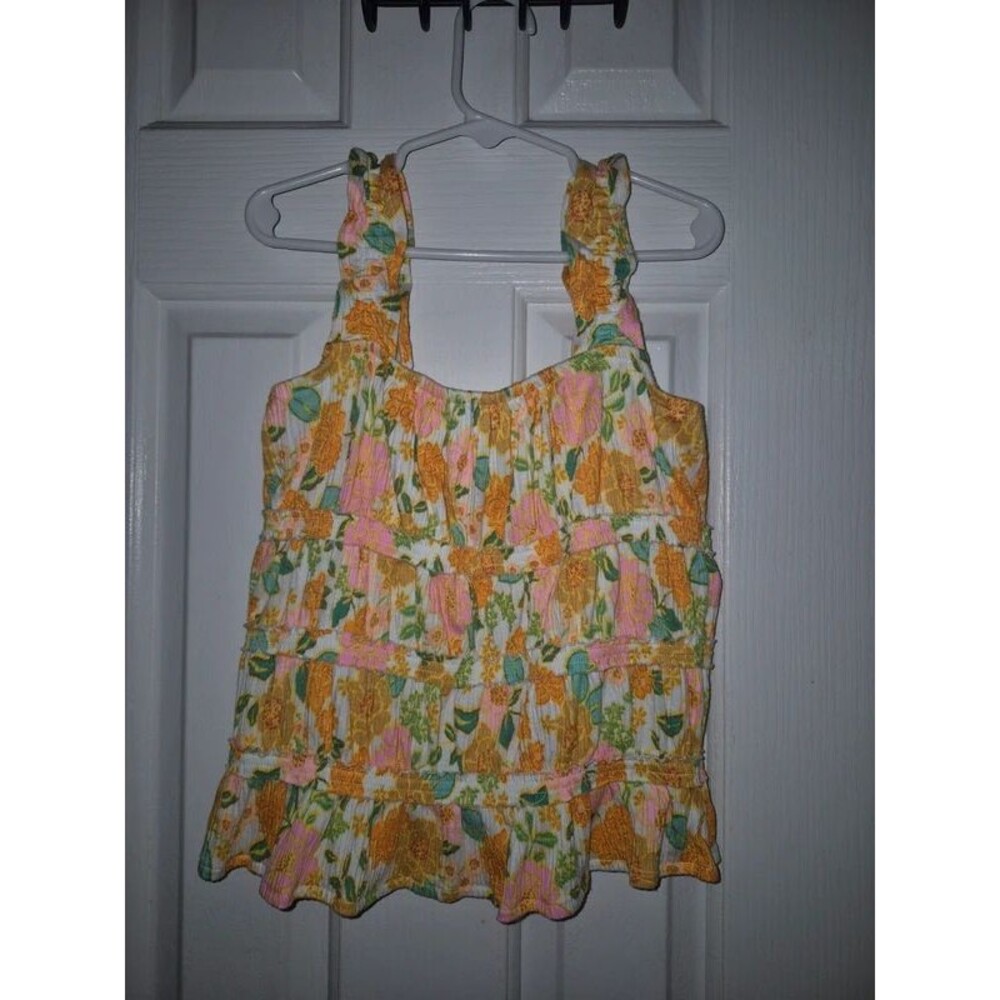 Old Navy Girls Floral Smocked Tank Top